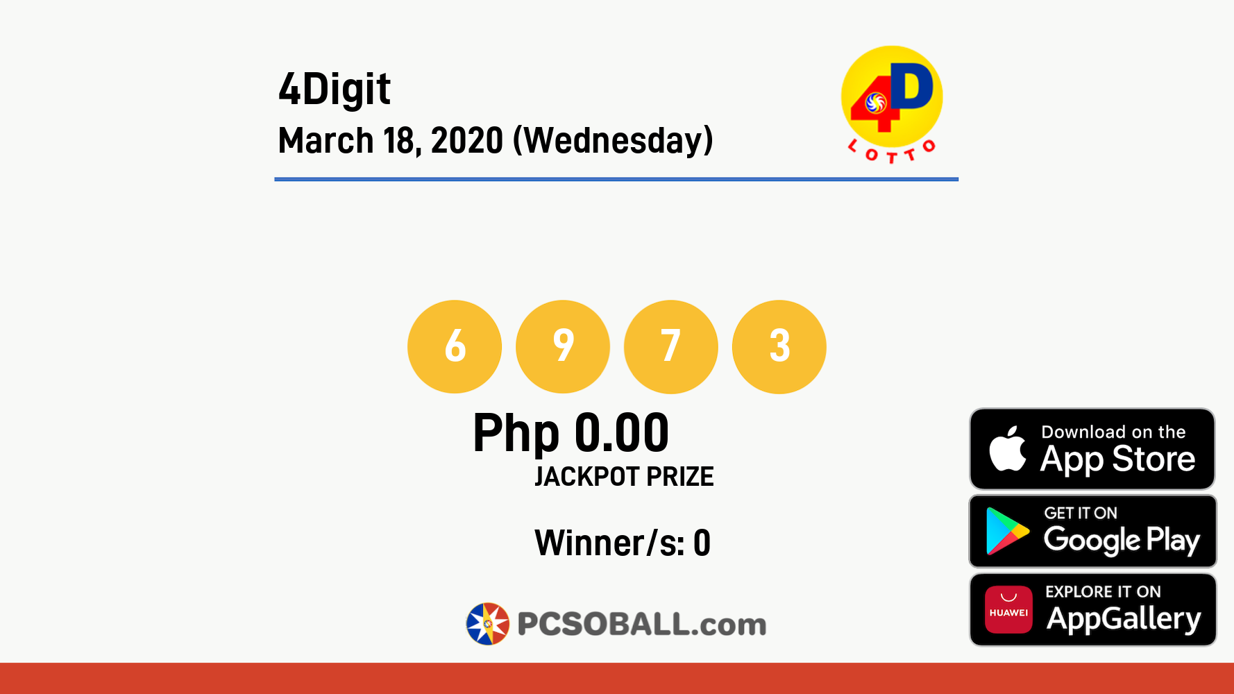 4Digit March 18, 2020 (Wednesday) Result